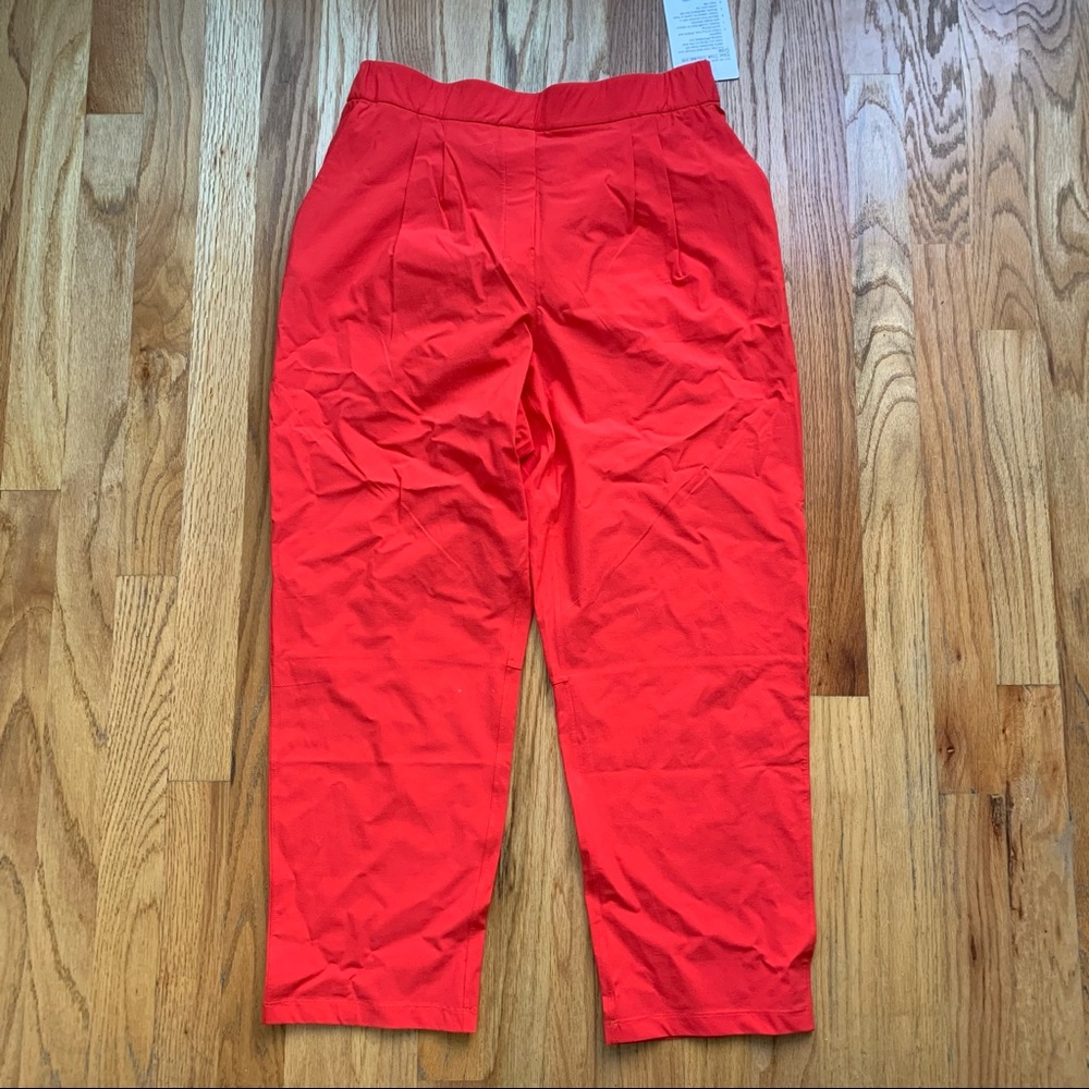 Womens Lululemon Your True Trouser HR High Rise Red Pull On Pant Crop Sz 8 NWOT